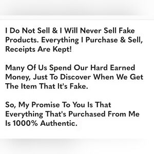 I DON'T SELL FAKE ITEMS